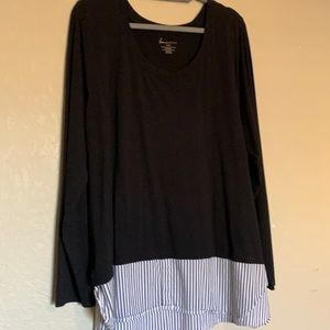 Black long sleeve top